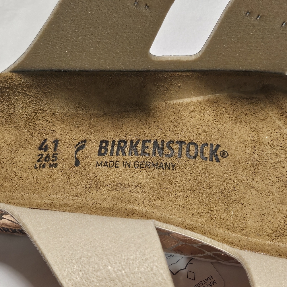 Birkenstock Arizona Gator Gleam Sandals Womens Size 41 / US 10  Copper NWT - Picture 9 of 11